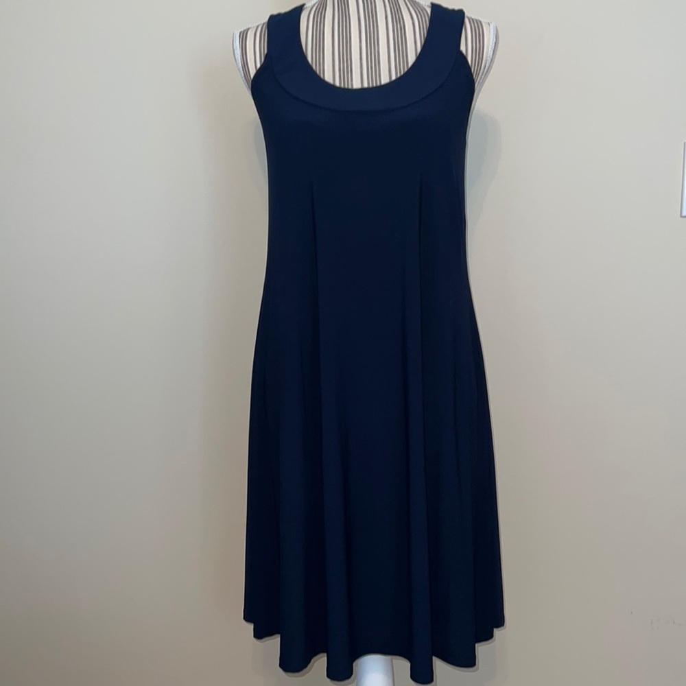 Brand New W/Out Tags Ronnie Salloway Navy Blue Knee Length Swing Dress Size M